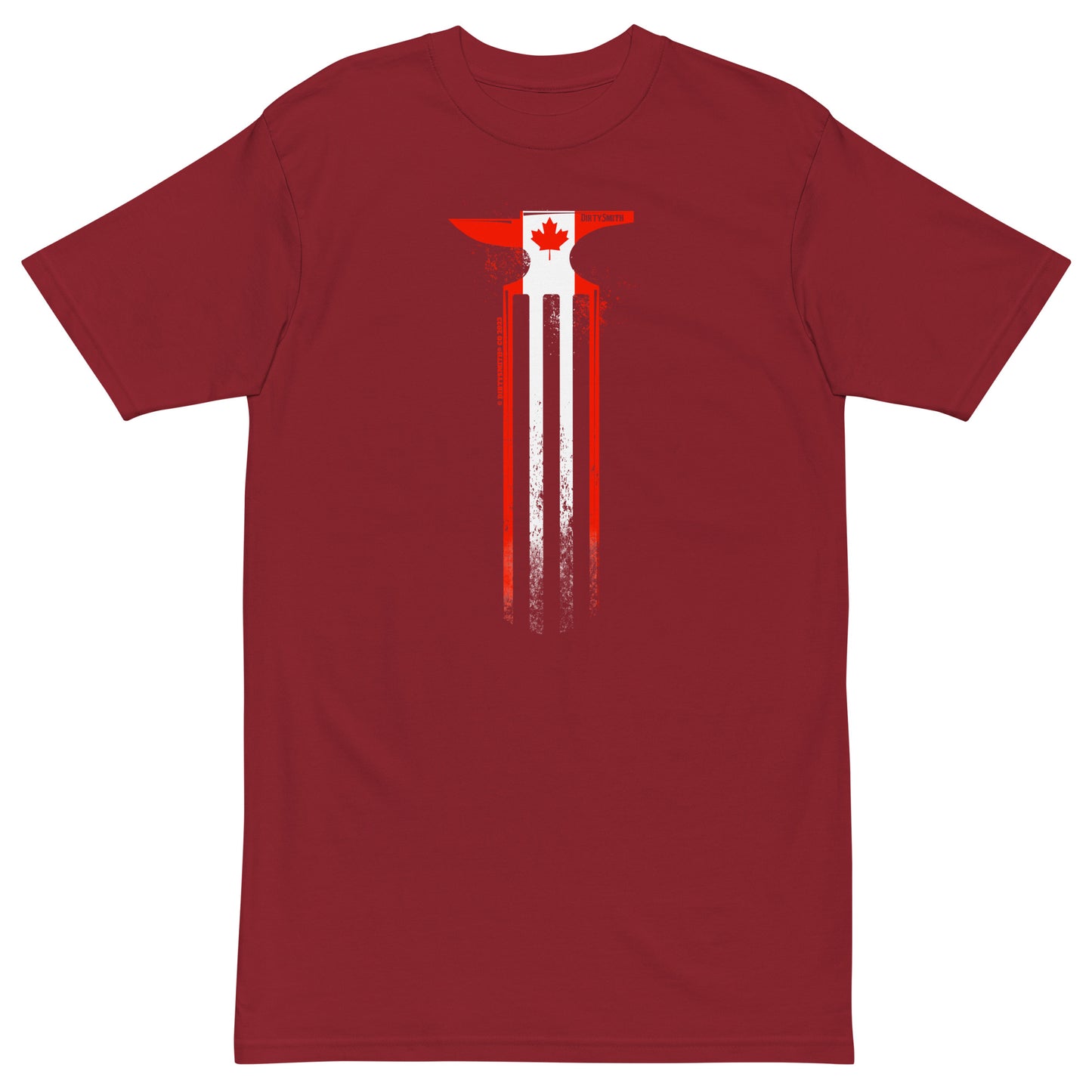 Dirty-Smith-Canada-Flag-mens-premium-heavyweight-tee-brick-red-front