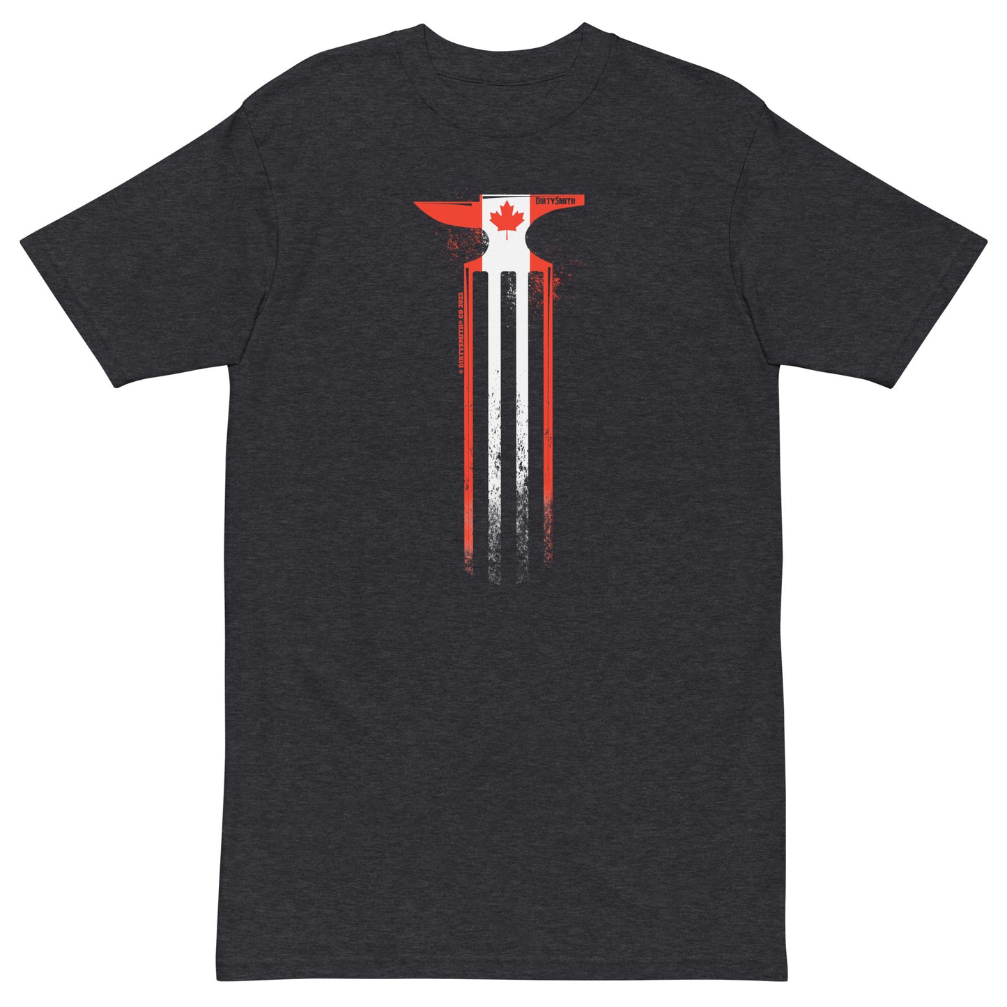 Dirty-Smith-Canada-Flag-mens-premium-heavyweight-tee-charcoal-heather-front