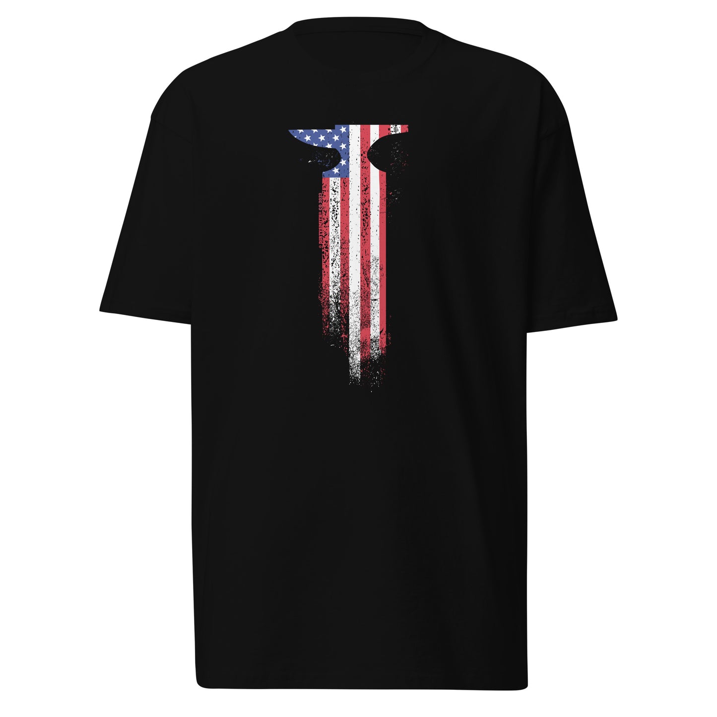 Dirty-Smith-USA-Flag-mens-premium-heavyweight-tee-black-front