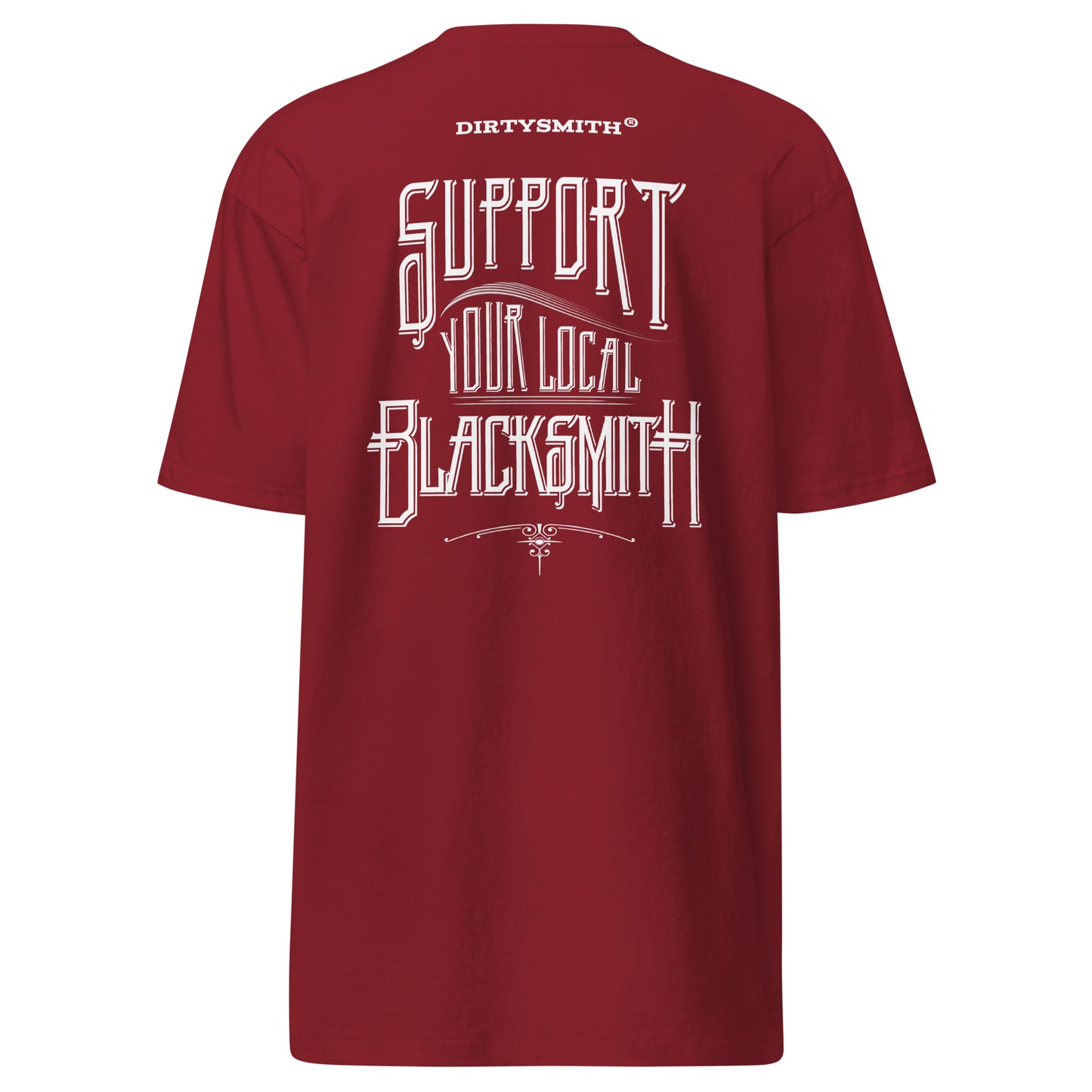 Dirty_Smith_Blacksmith_Shirt_Support-Your_local-Blacksmith-v1_premium-heavyweight-tee-brick-red-back