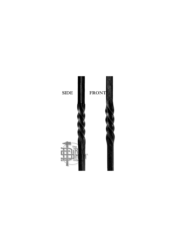 Dirty Smith's Forged Steel Balcony Balusters with Groovy Twist