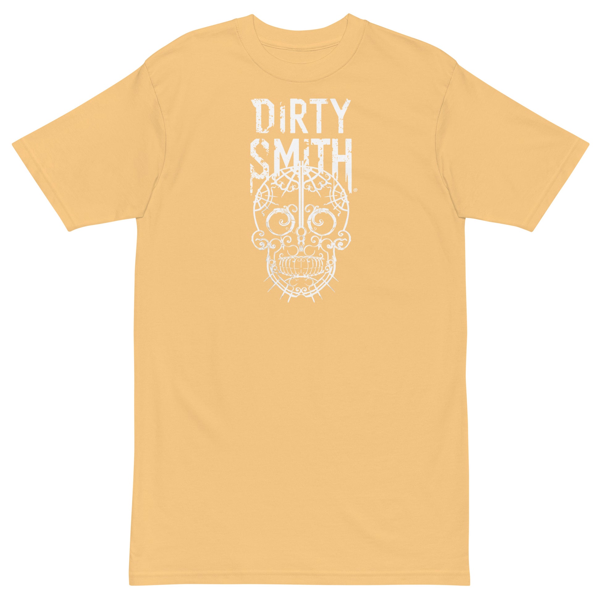 Dirty-Smith-Blacksmith-Shirt-Sugarskull-v1-mens-premium-heavyweight-tee-gold-front