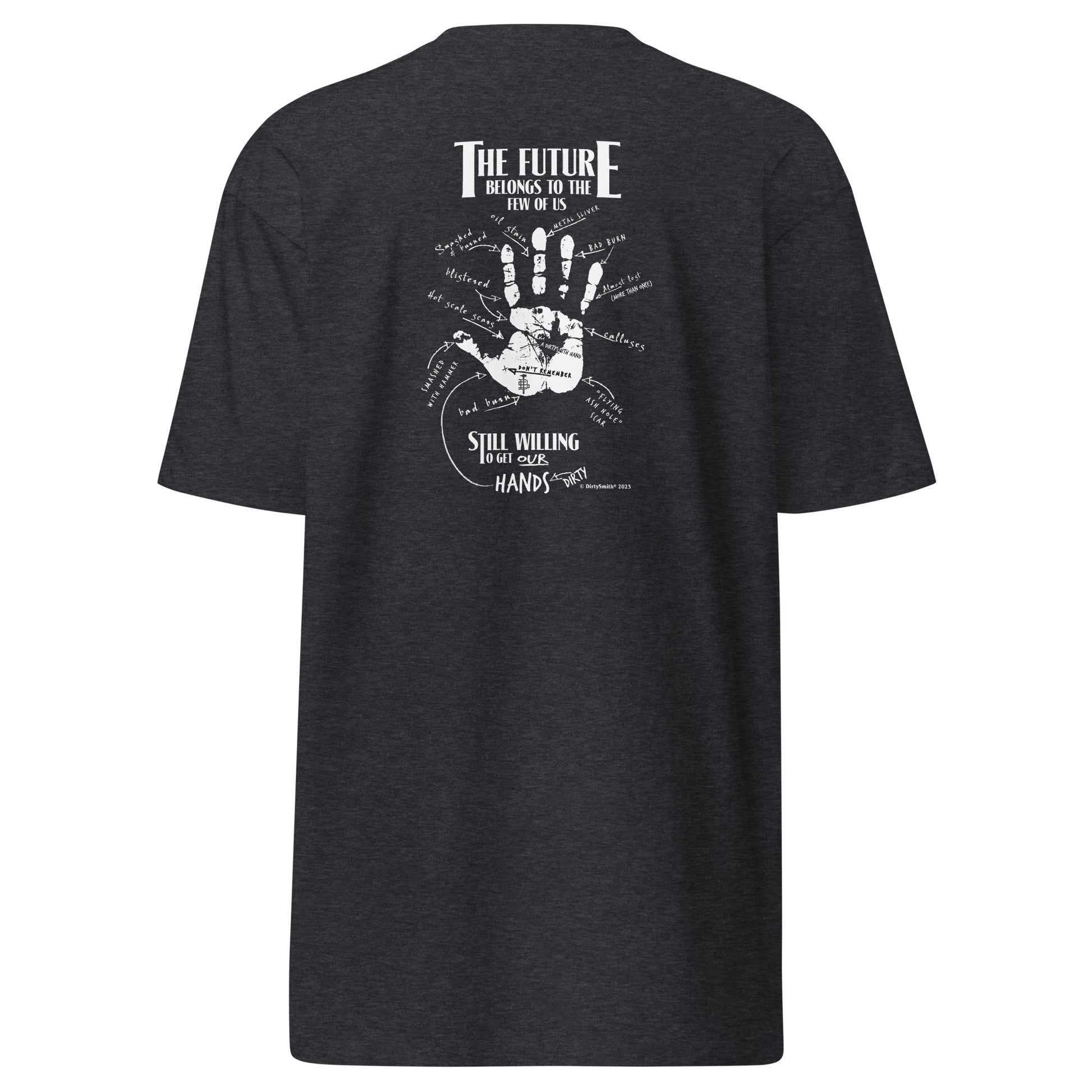 Dirty-Smith-Blacksmithing-Shirt-The-future-0mens-premium-heavyweight-tee-charcoal-heather-back