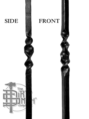 Dirty Smith's Forged Steel Balcony Balusters with Tald Twist